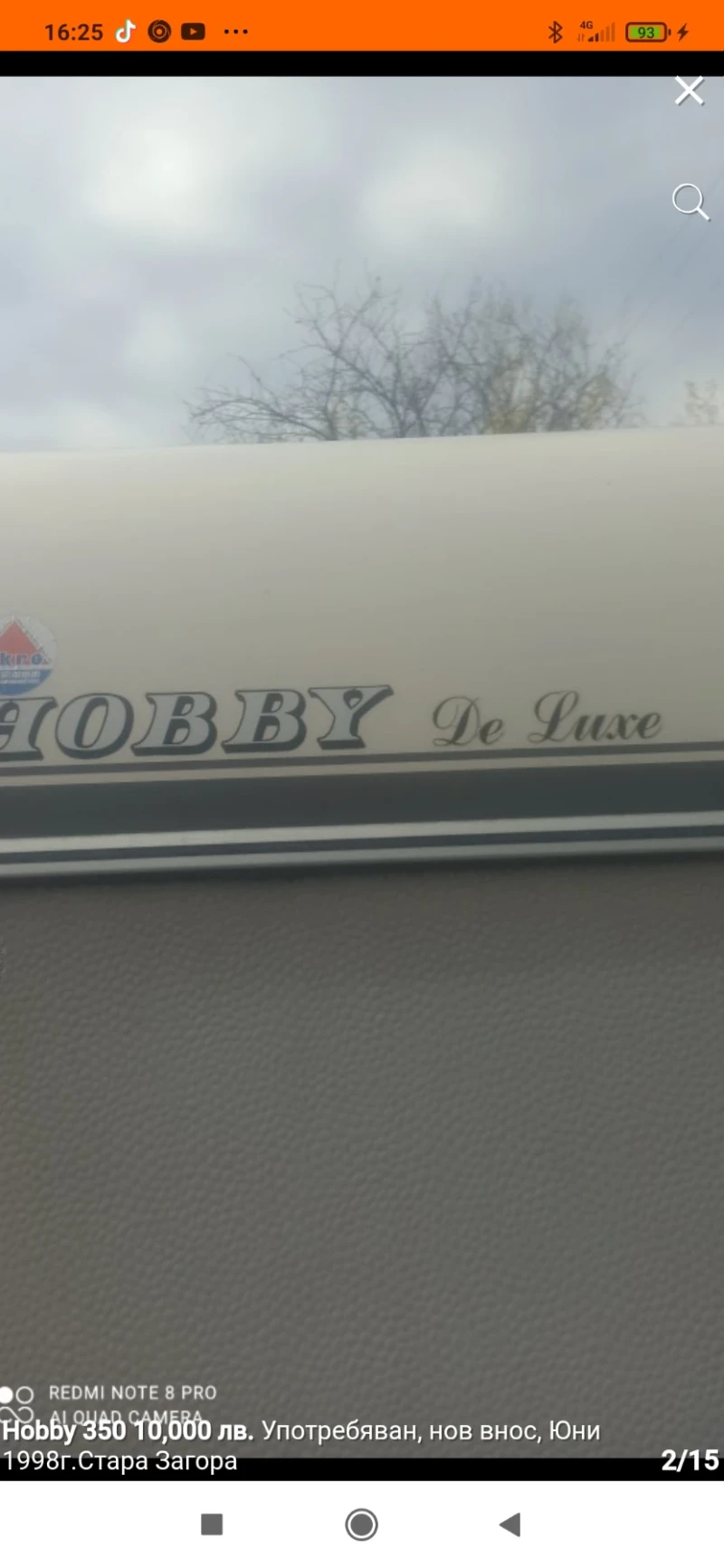 Каравана Hobby Hobi350, снимка 2 - Каравани и кемпери - 50546202