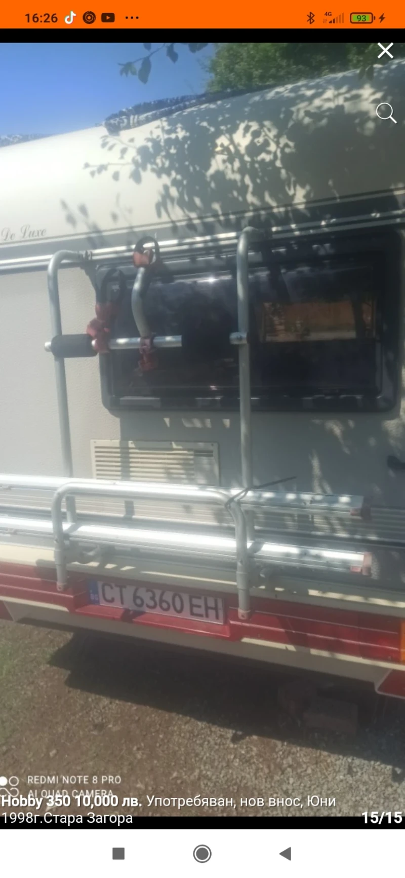 Каравана Hobby Hobi350, снимка 11 - Каравани и кемпери - 50546202