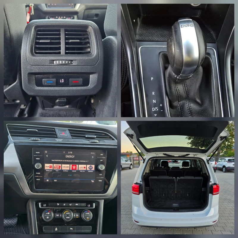 VW Touran 1.6TDI, 115к.с., Автомат, 7-места, 2018г.!, снимка 16 - Автомобили и джипове - 51532550