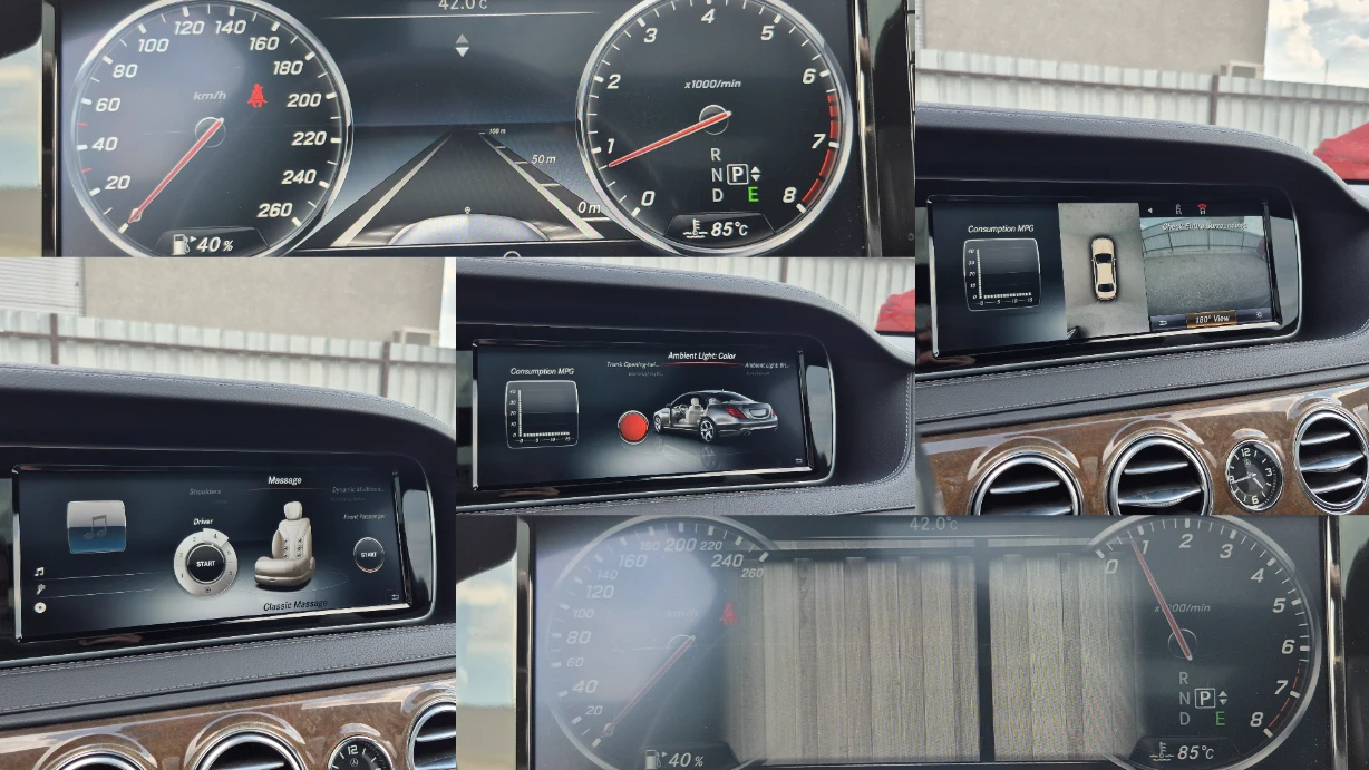 Mercedes-Benz S 550 L 4M AMG AIR ПРОМО NightVis MASSAGE BURM Обдух HuD, снимка 12 - Автомобили и джипове - 55528584