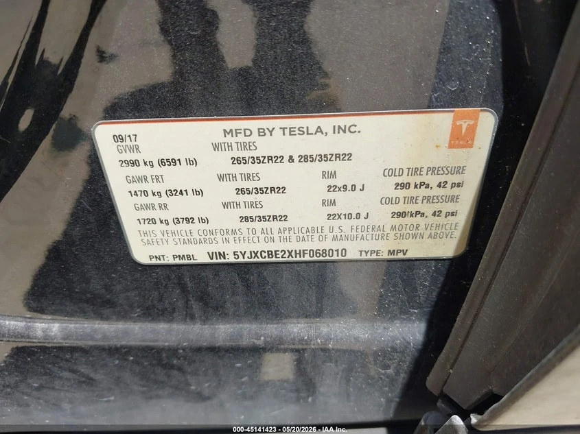 Tesla Model X 100D/75D/90D, снимка 9 - Автомобили и джипове - 55287307