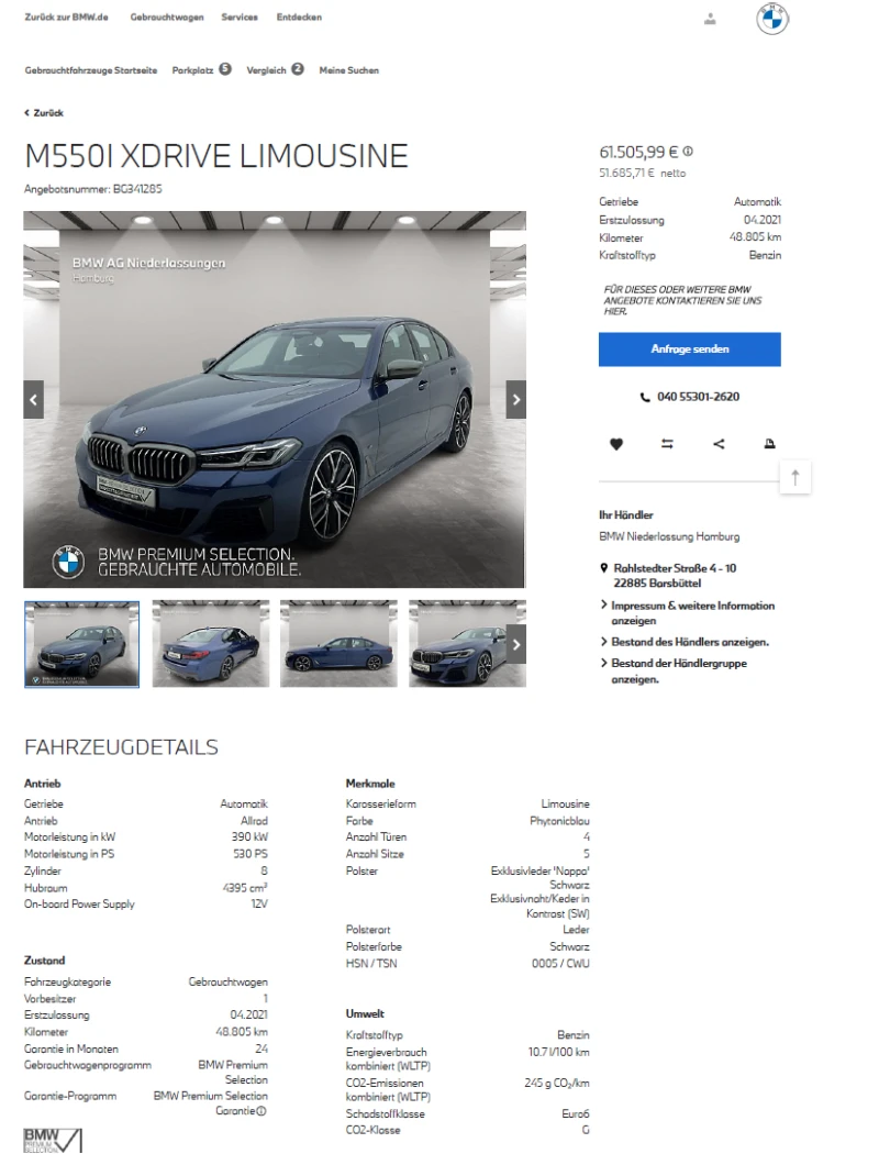 BMW 550, снимка 12 - Автомобили и джипове - 49048985