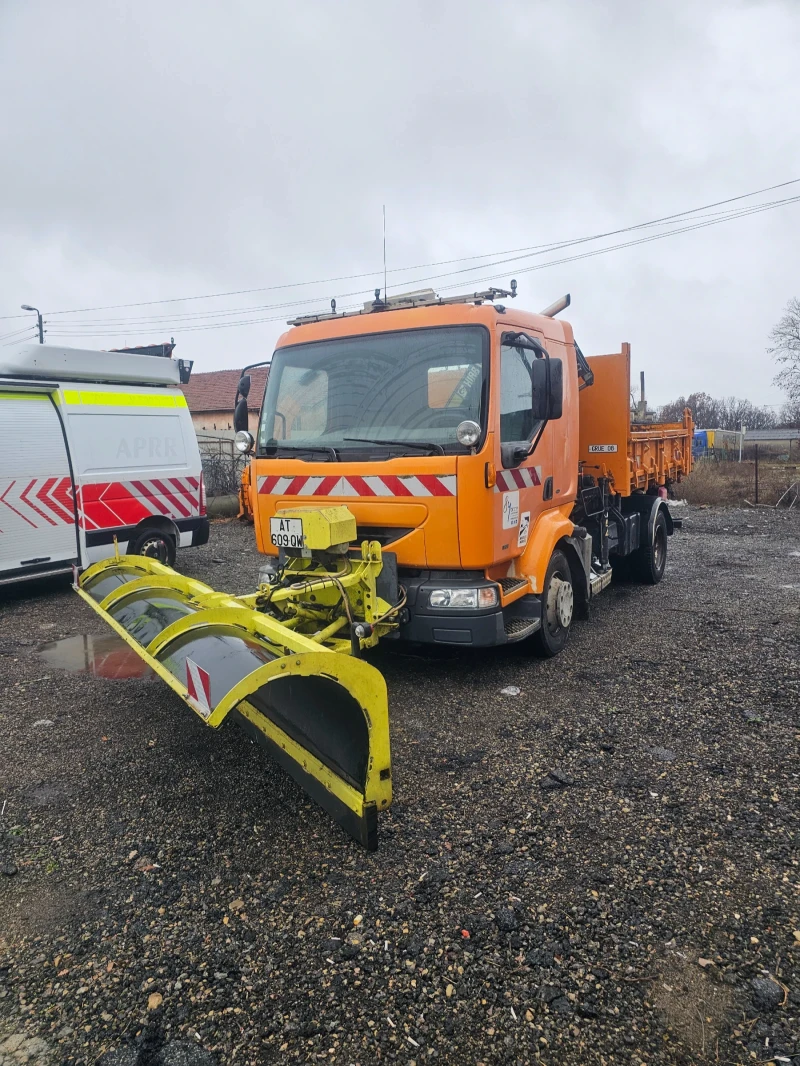 Renault Midlum Самосвал с кран снегорин 210dci, снимка 1 - Камиони - 48460827