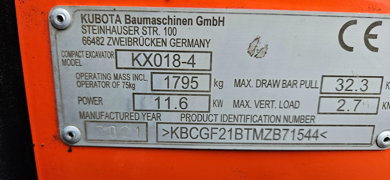 Багер Kubota KX18-4, снимка 5 - Индустриална техника - 54070096