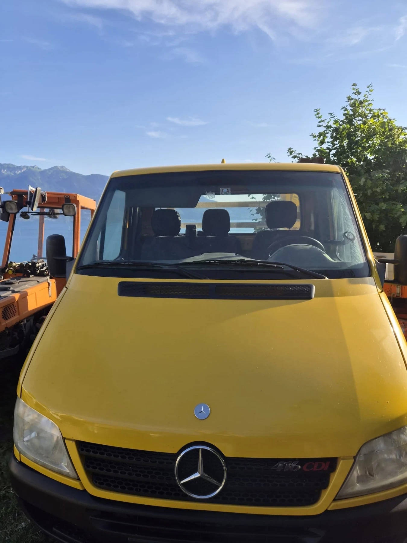 Mercedes-Benz Sprinter 416 Самосвал с кран, снимка 4 - Бусове и автобуси - 55179547