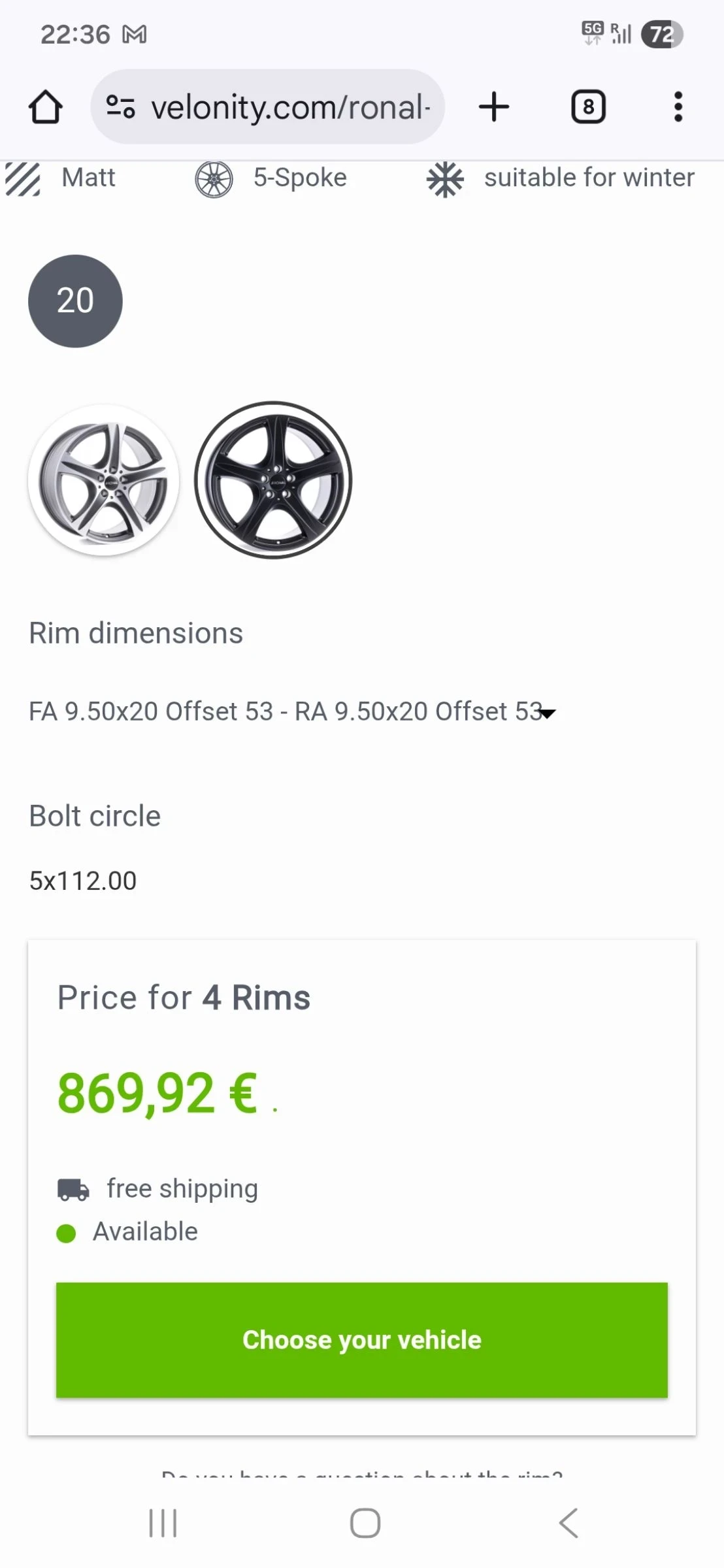 Гуми с джанти Други 115/60R20, снимка 4 - Гуми и джанти - 54852873