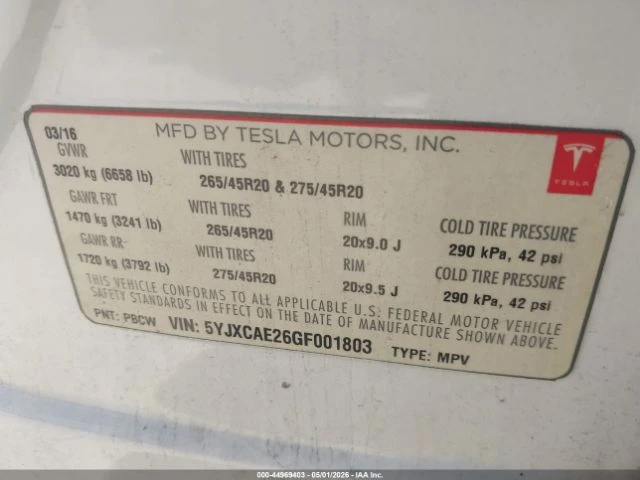Tesla Model X 90D, снимка 16 - Автомобили и джипове - 55107173