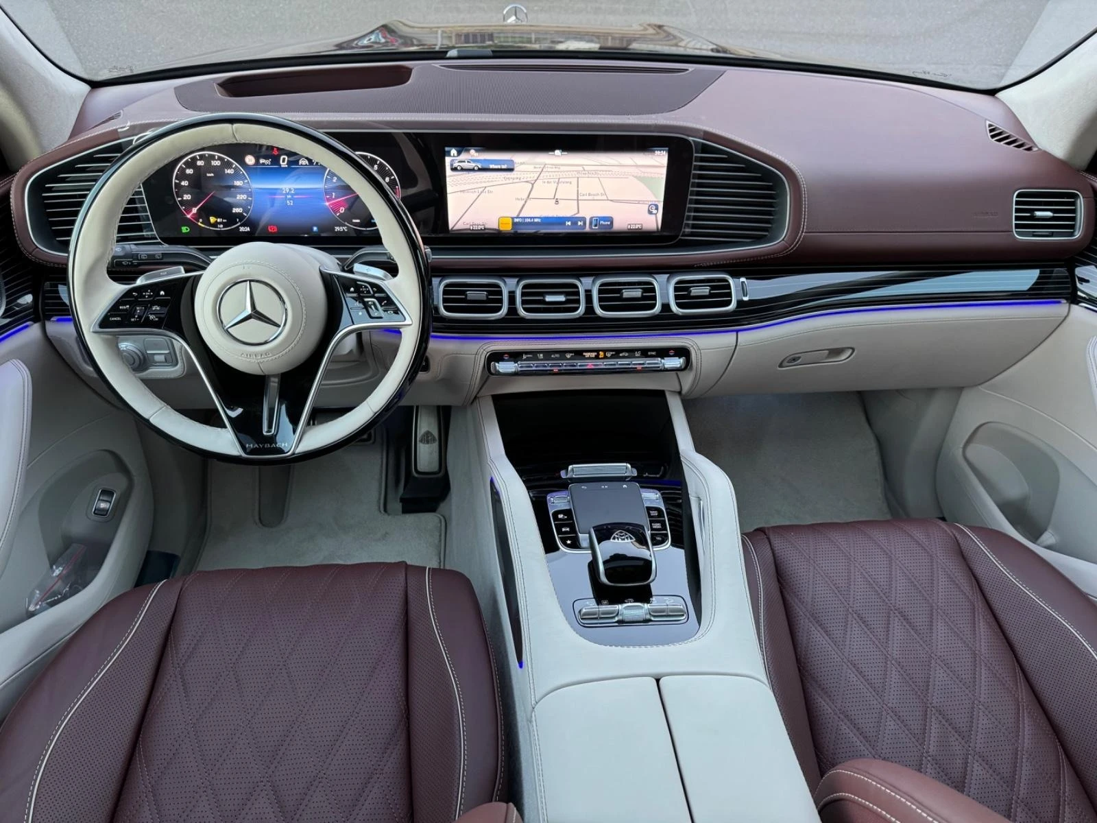 Mercedes-Benz GLS 600 MAYBACH/E-ACTIVE BODY/DESIGNO/EXCLUSIV/BURM 4D/23/ | Mobile.bg   12