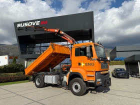 Man Tga 18.350 4х4 Самосвал с кран Климатик 4.20м. 