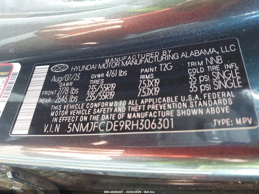 Hyundai Tucson 2.5L I-4 DI, DOHC, VVT, 187HP All Wheel Drive, снимка 9 - Автомобили и джипове - 53864437