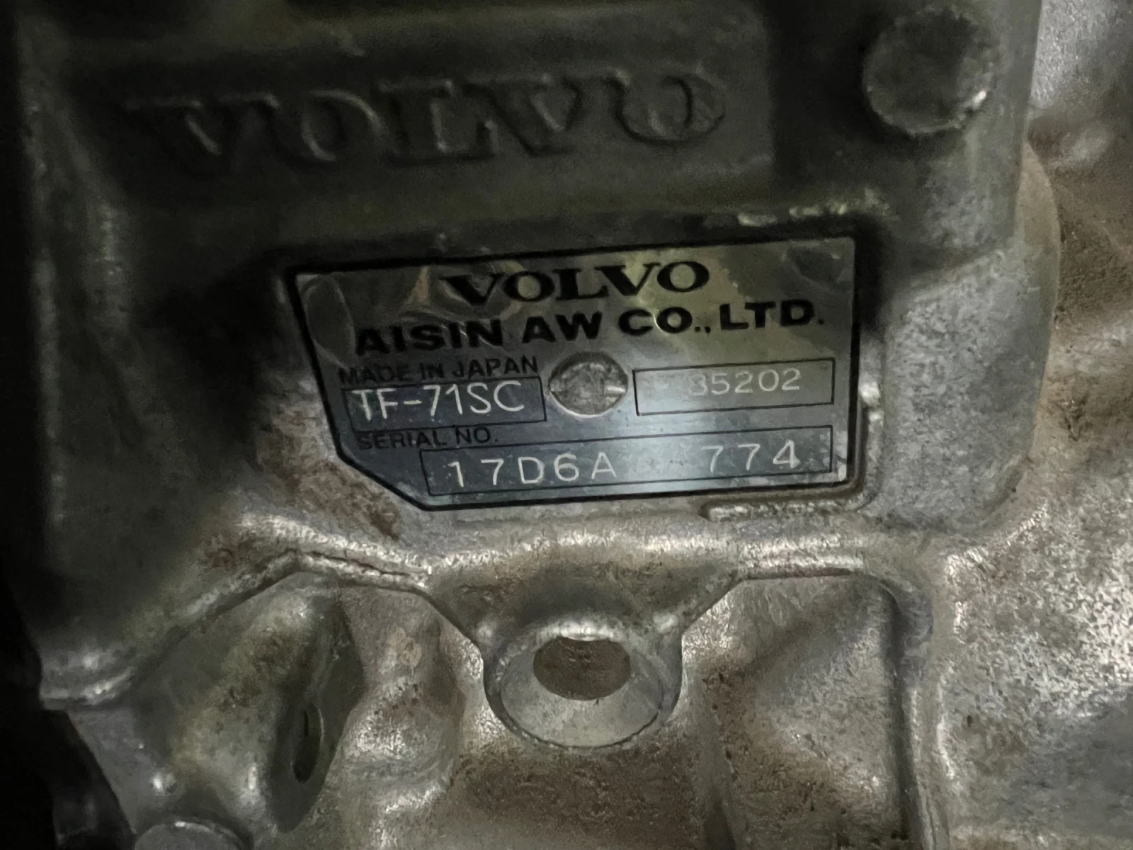 P1285202 ����������� �������� VOLVO 2.0D AISIN TF-71SC  31397853 P1285202 | Mobile.bg � ����������� 2