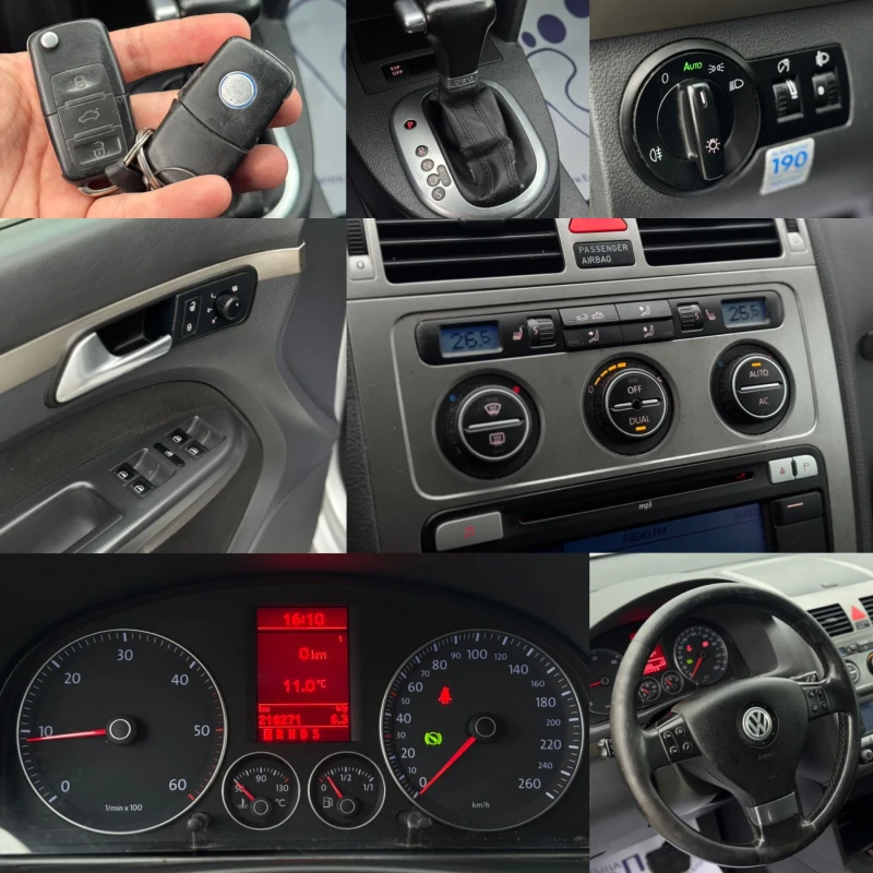 VW Touran 2.0TDI 140кс 7-места АВТОМАТИК НАВИ МУЛТИ-ВОЛАН , снимка 17 - Автомобили и джипове - 52332492