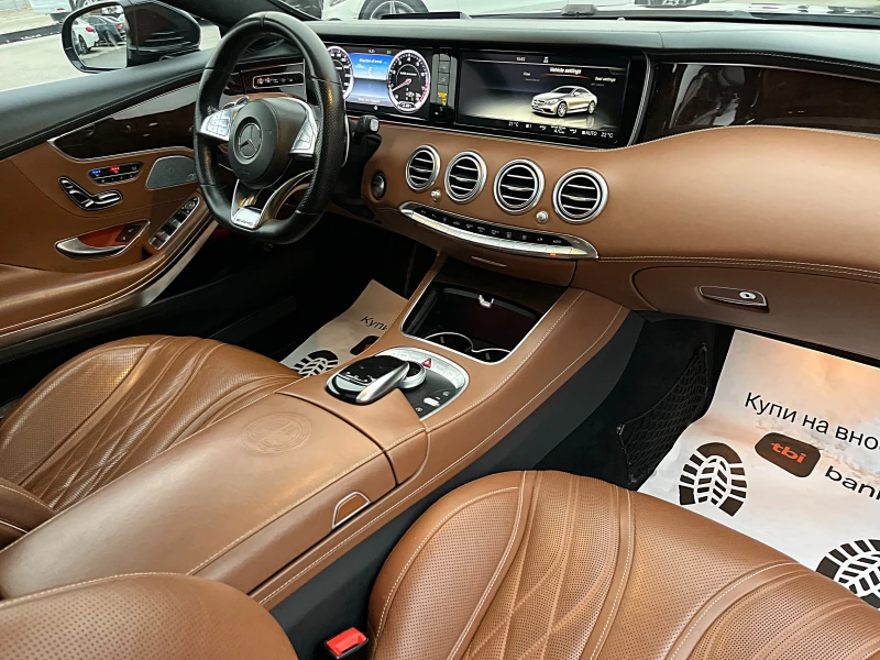 Mercedes-Benz S 63 AMG COUPE-DISTRONIK-PANORAMA-BURMEDTER-HEAD UP-FUL FUL, снимка 13 - Автомобили и джипове - 50610551