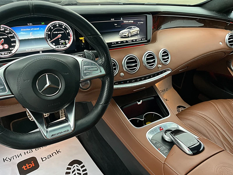 Mercedes-Benz S 63 AMG COUPE-DISTRONIK-PANORAMA-BURMEDTER-HEAD UP-FUL FUL, снимка 11 - Автомобили и джипове - 50610551