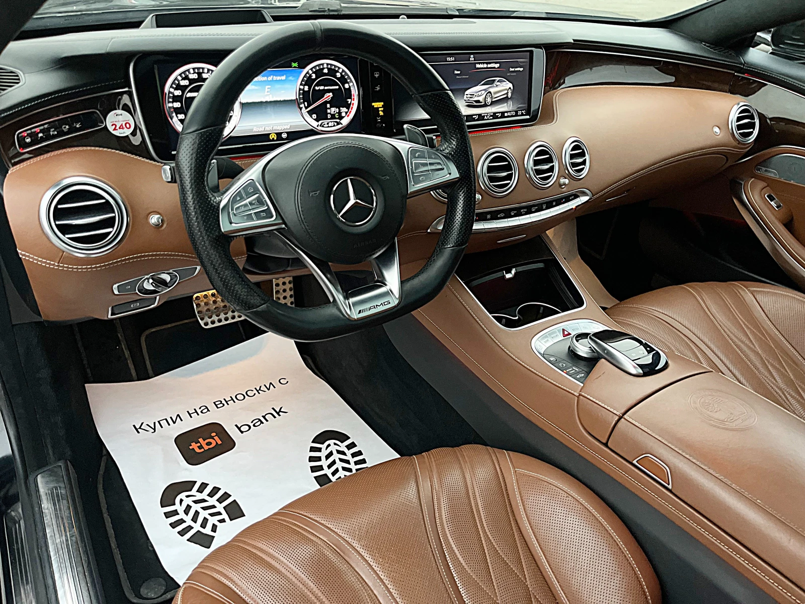 Mercedes-Benz S 63 AMG COUPE-DISTRONIK-PANORAMA-BURMEDTER-HEAD UP-FUL FUL - изображение 9