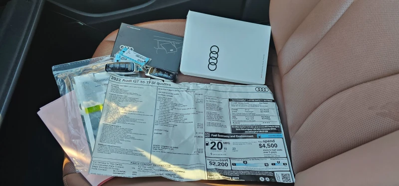 Audi Q7 55TFSI CARFAX Нов внос САЩ, снимка 17 - Автомобили и джипове - 53457313