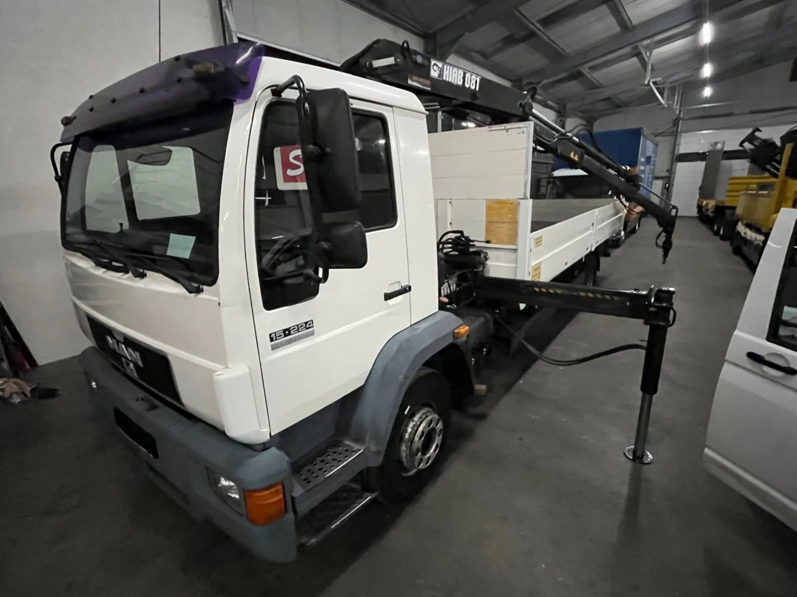 Man 15.224 Кран HIAB 081, 11990кг общо тегло.  - изображение 2