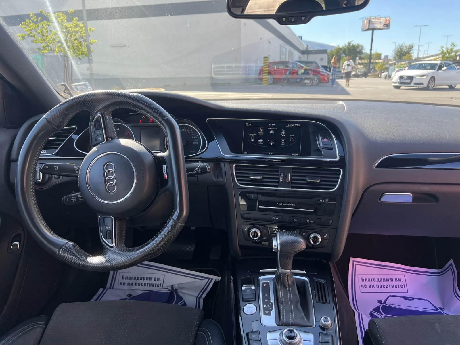 Audi A4 2.0TDI QUATTRO, S-TRONIC, 3x S-LINE, KEYLESS, PANO, снимка 14 - Автомобили и джипове - 54509042