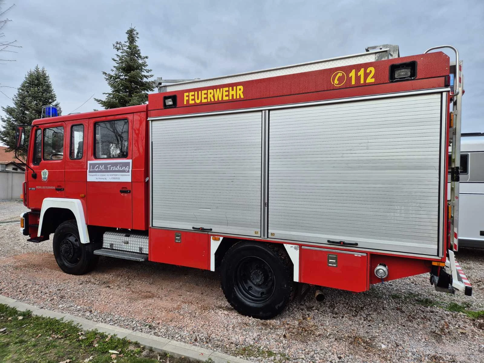 Man 12.222 4х4 LF16/12 Пожарен автомобил, снимка 3 - Камиони - 54171998