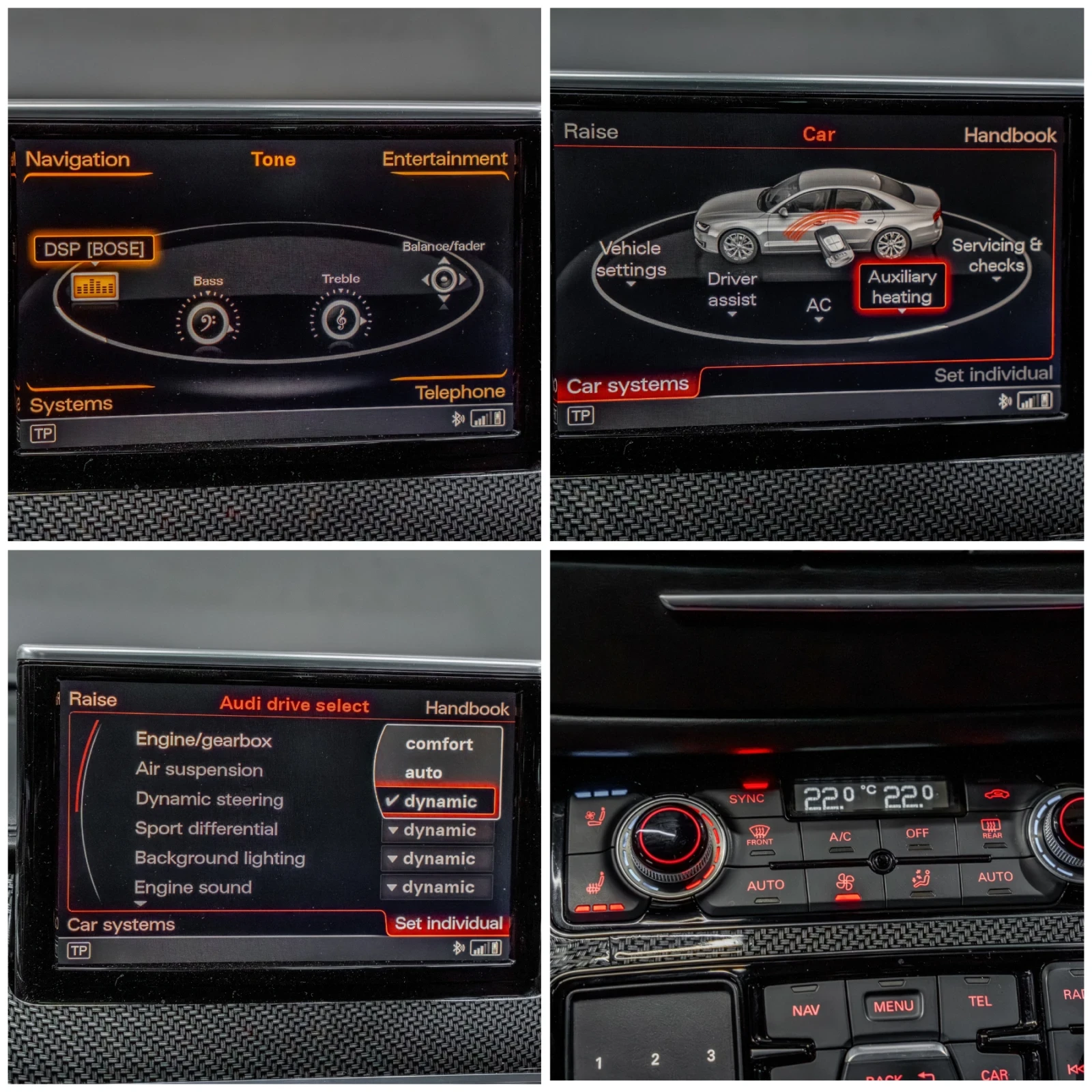 Audi A8 4.2 TDI /MATRIX /S8 OPTIC /HUD /NIGHT PACK /CARBON, снимка 15 - Автомобили и джипове - 52733413