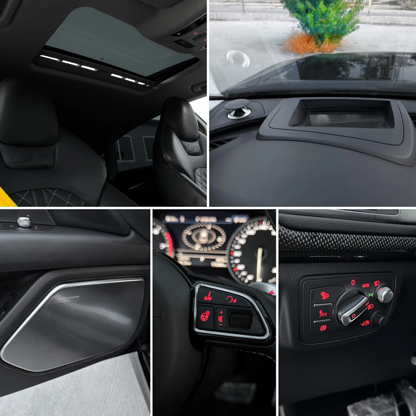 Audi S7 4.0 V8/ CARBON/ MATRIX/ B&O/ NIGHT VISION/ 360 CAM, снимка 11 - Автомобили и джипове - 56105160