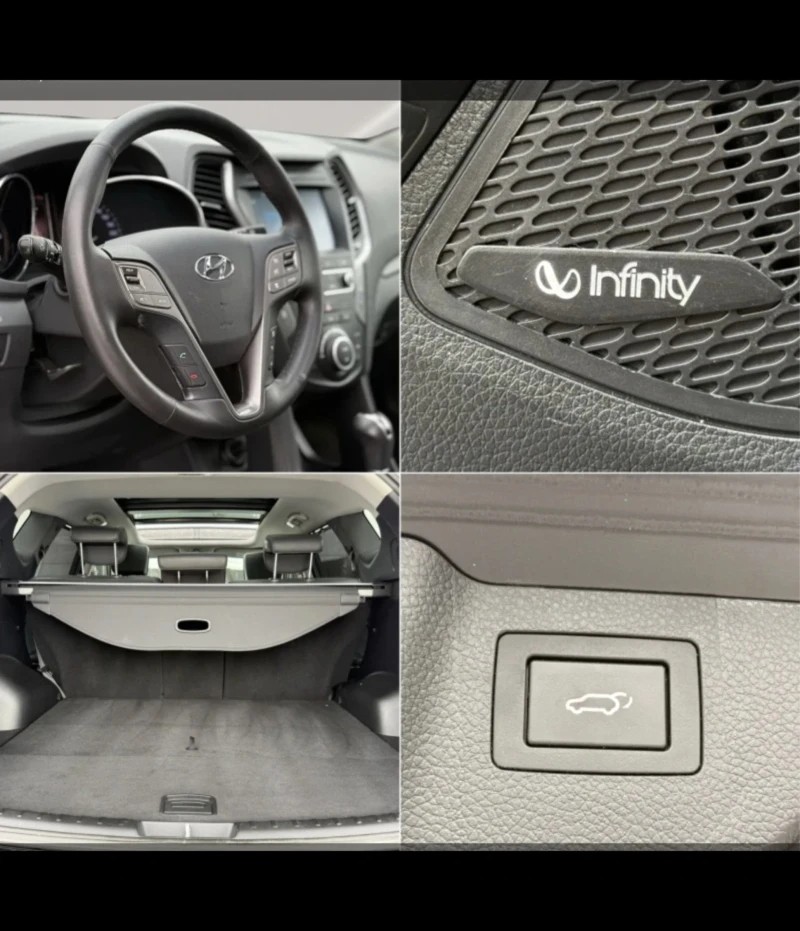 Hyundai Santa fe FULL PREMIUM 2.2CRDI 4WD 360 Камери, снимка 16 - Автомобили и джипове - 53169249