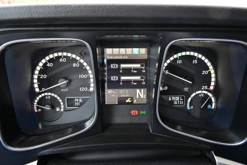 Mercedes-Benz Actros 1843 Тристрана щора с падащ борд, теглич, снимка 13 - Камиони - 52339453