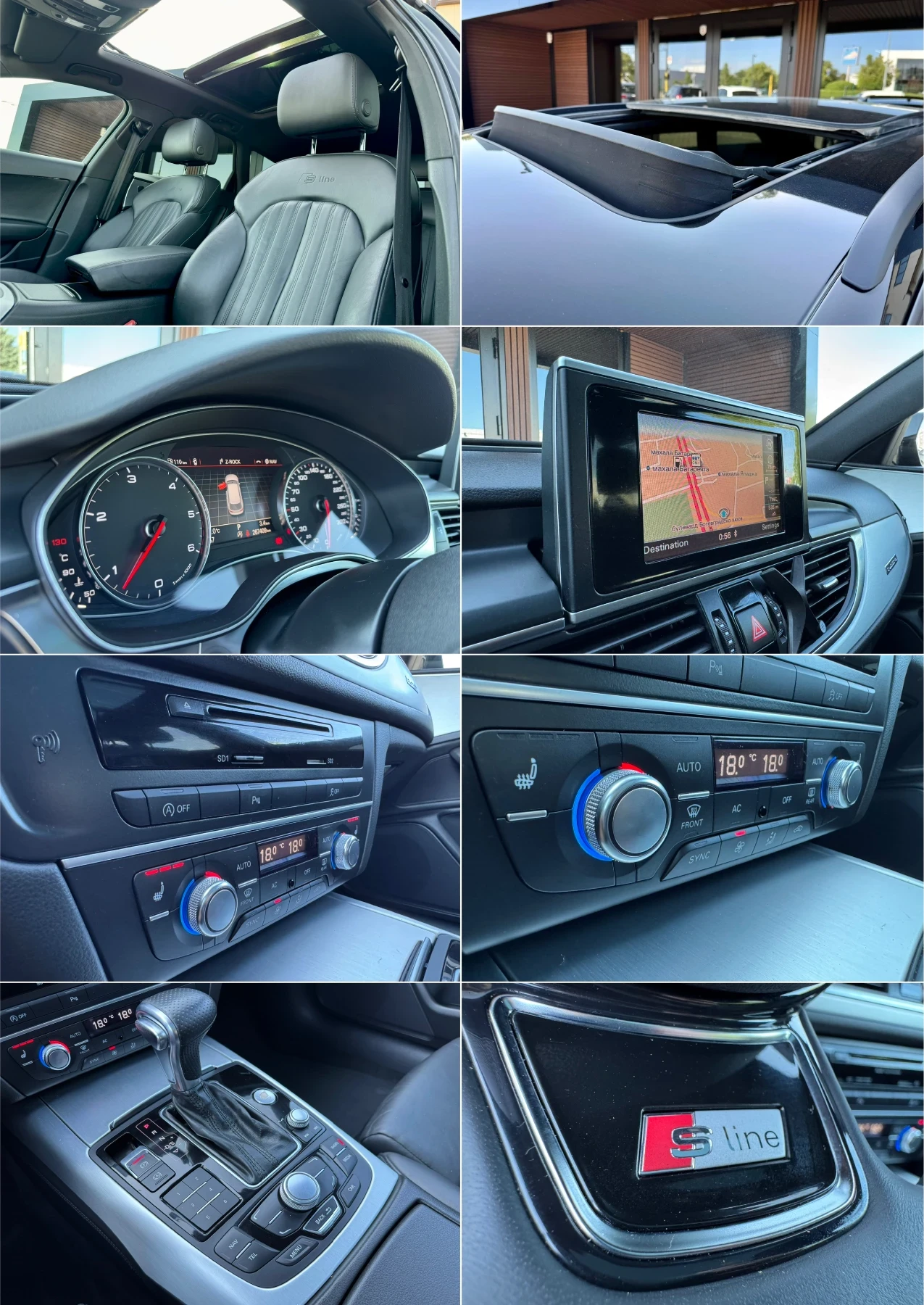 Audi A6 Quattro* Sline* 313HP* Подгрев* Лизинг 0%, снимка 16 - Автомобили и джипове - 55556292