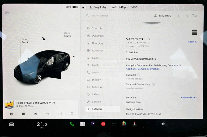 Tesla Model 3 Long Range, снимка 11 - Автомобили и джипове - 53035421