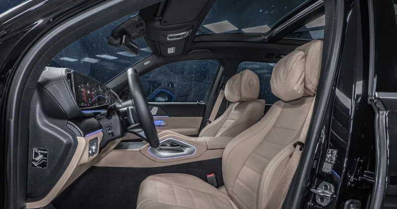 Mercedes-Benz GLS 450 d4MATIC/367HP/PANO/7S/BURM/360/HUD/MASSAGE/629g, снимка 10 - Автомобили и джипове - 52539247