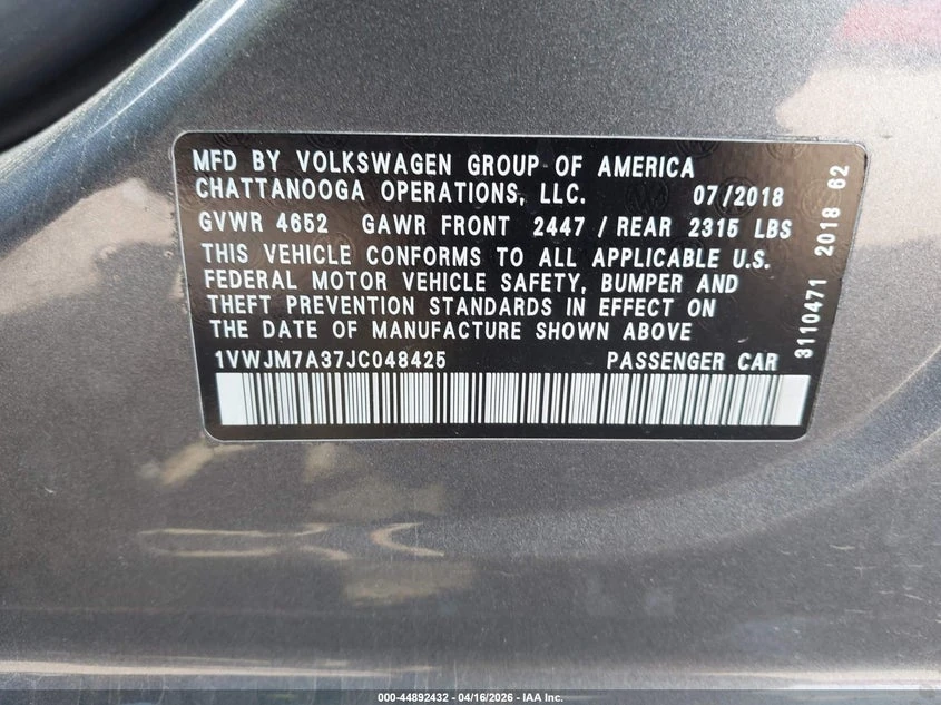 VW Passat 3.6L V-6 DI, DOHC, VVT, 280HP Front Wheel Drive | Mobile.bg � ����������� 9