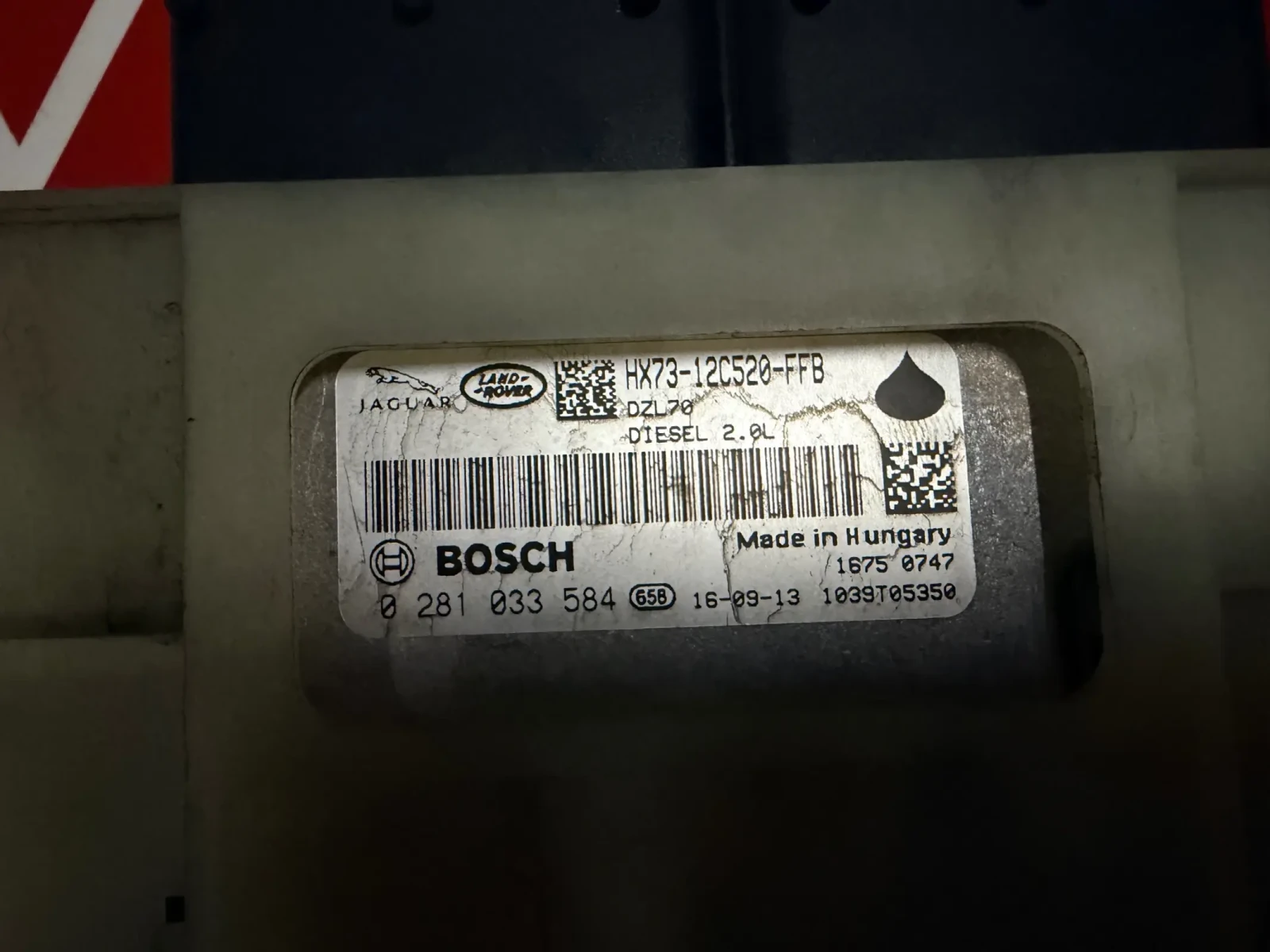 HX73-12C520-FFB 0281033584 Компютър двигател LAND ROVER DISCOVERY SPORT 2.0D 0 281 033 584 DZL70, снимка 2 - Части - 53712348