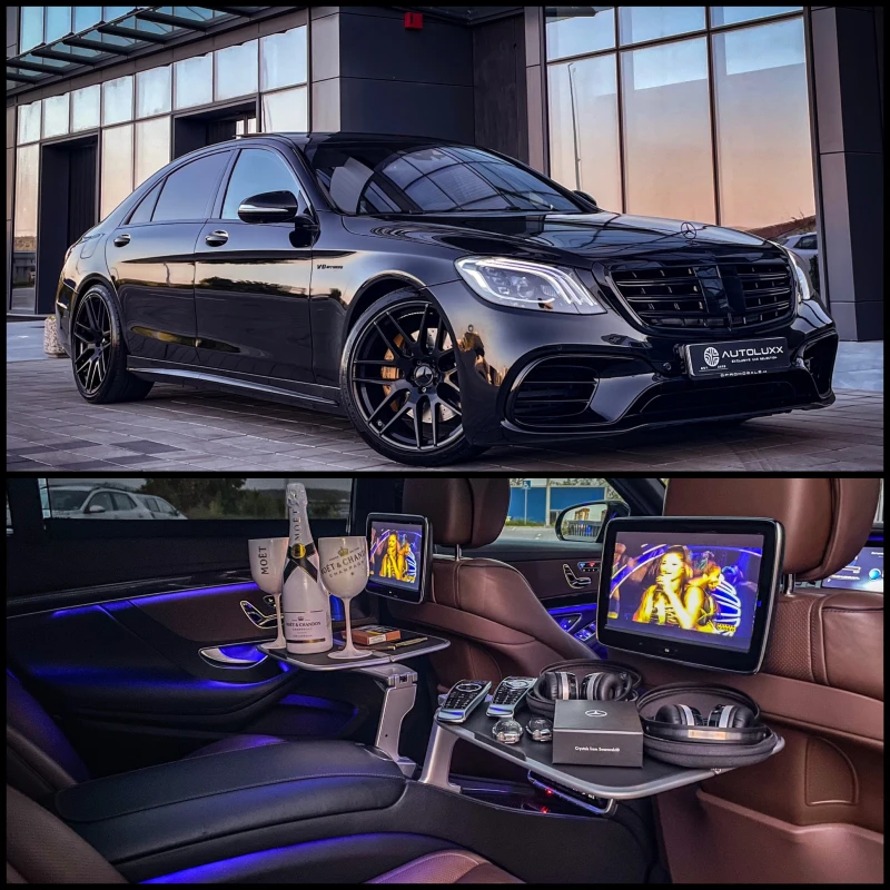 Mercedes-Benz S 350 d/S63 AMG BLACK/2xTables/3xTV/360/HUD/BURM/FULL - 25000 лв. - 97865550 1