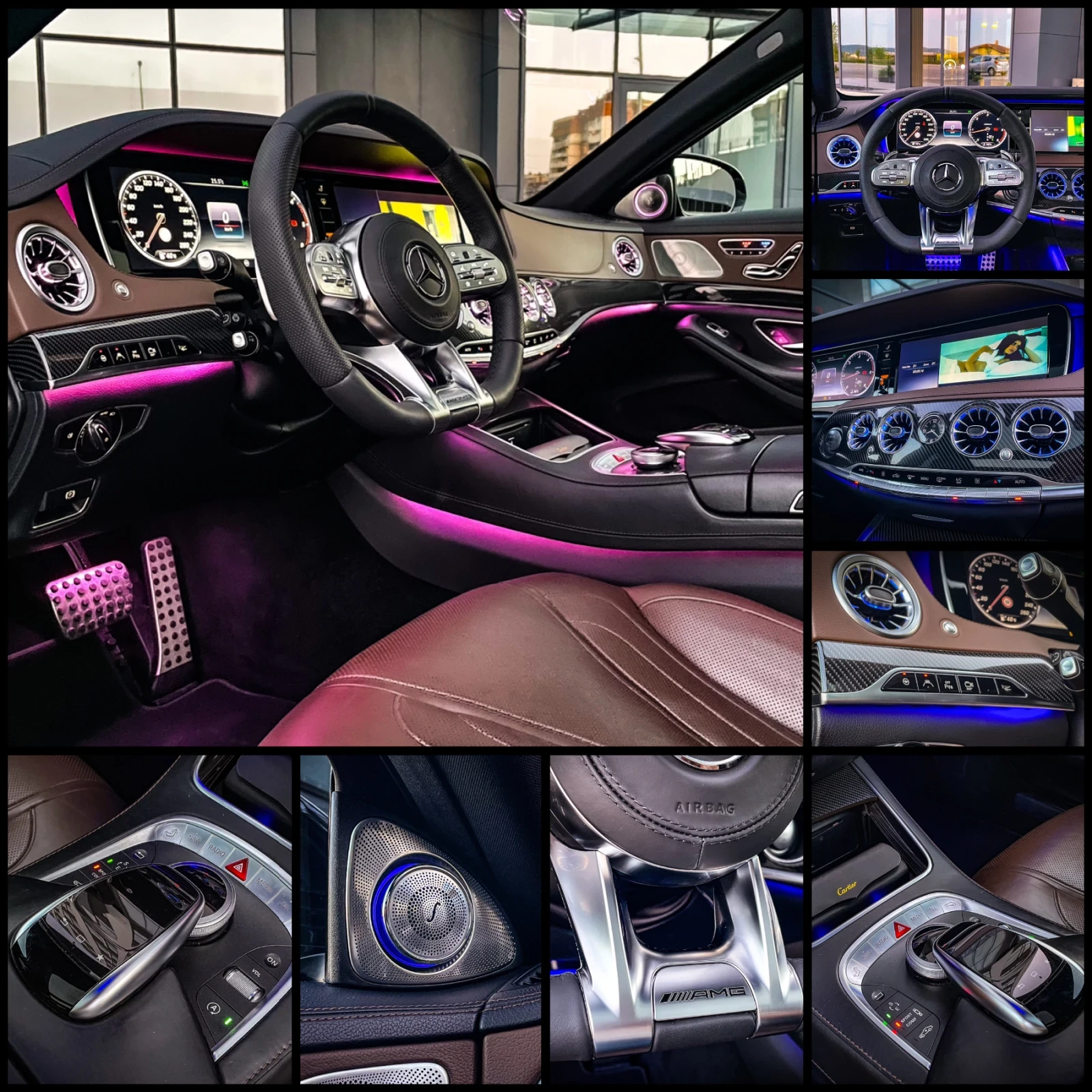 Mercedes-Benz S 350 d/S63 AMG BLACK/2xTables/3xTV/360/HUD/BURM/FULL - изображение 9