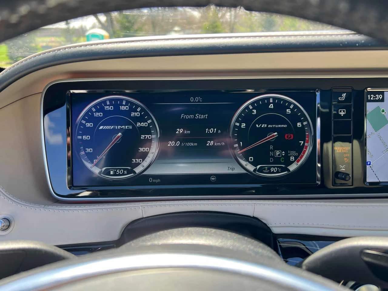 Mercedes-Benz S 63 * DESIGNO * BURMESTER * БЕЗ ИНЦИДЕНТИ * , снимка 10 - Автомобили и джипове - 54978277