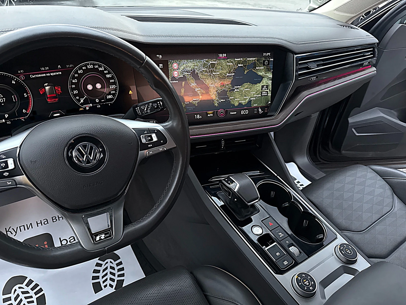 VW Touareg 4.0d-Rline-Led-Bixenon-360Kameri-Обдухване-Подгряв - изображение 8