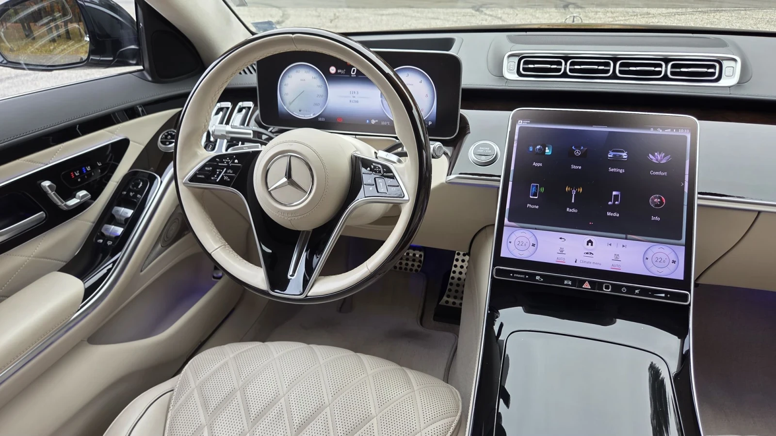 Mercedes-Benz S 400 D LONG 4Matic AMG PPF FIRST CLASS DIGITAL Light, снимка 9 - Автомобили и джипове - 56650552