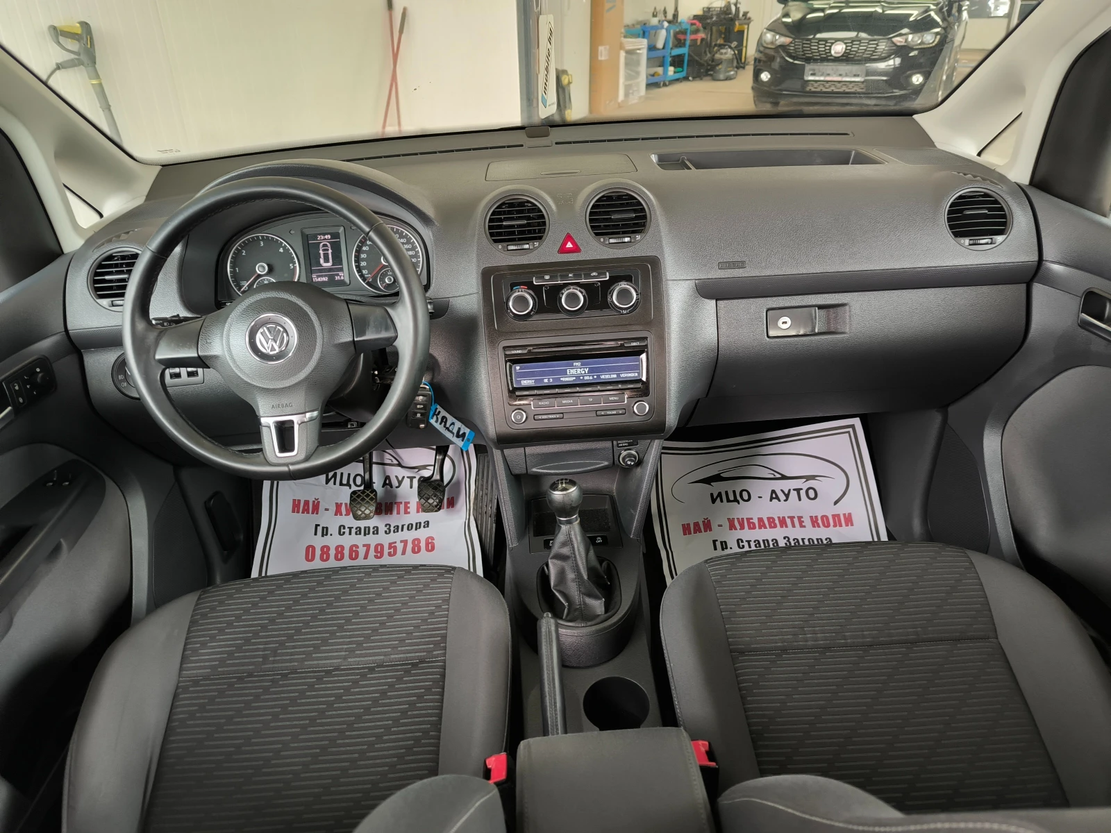 VW Caddy Т.D.i-105k.c.ПЪТНИЧЕСКО, КЛИМА, ЕВРО 5В! - изображение 10