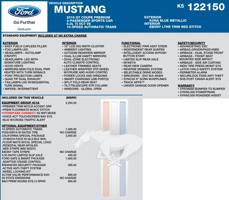 Ford Mustang CS 5.0, снимка 11 - Автомобили и джипове - 49440364