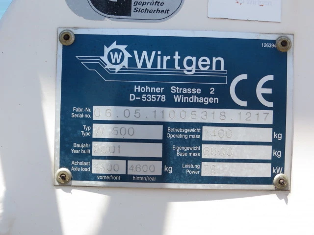 Машини за асфалт Друга WIRTGEN W500 - изображение 8
