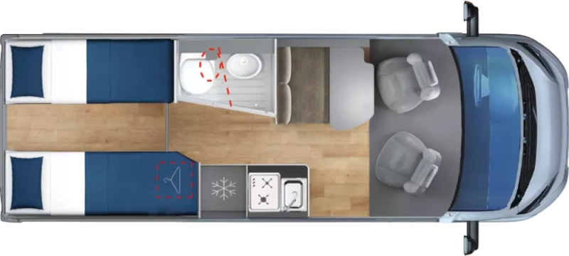 Кемпер Giottiline Giottivan 64G , снимка 2 - Каравани и кемпери - 53316551