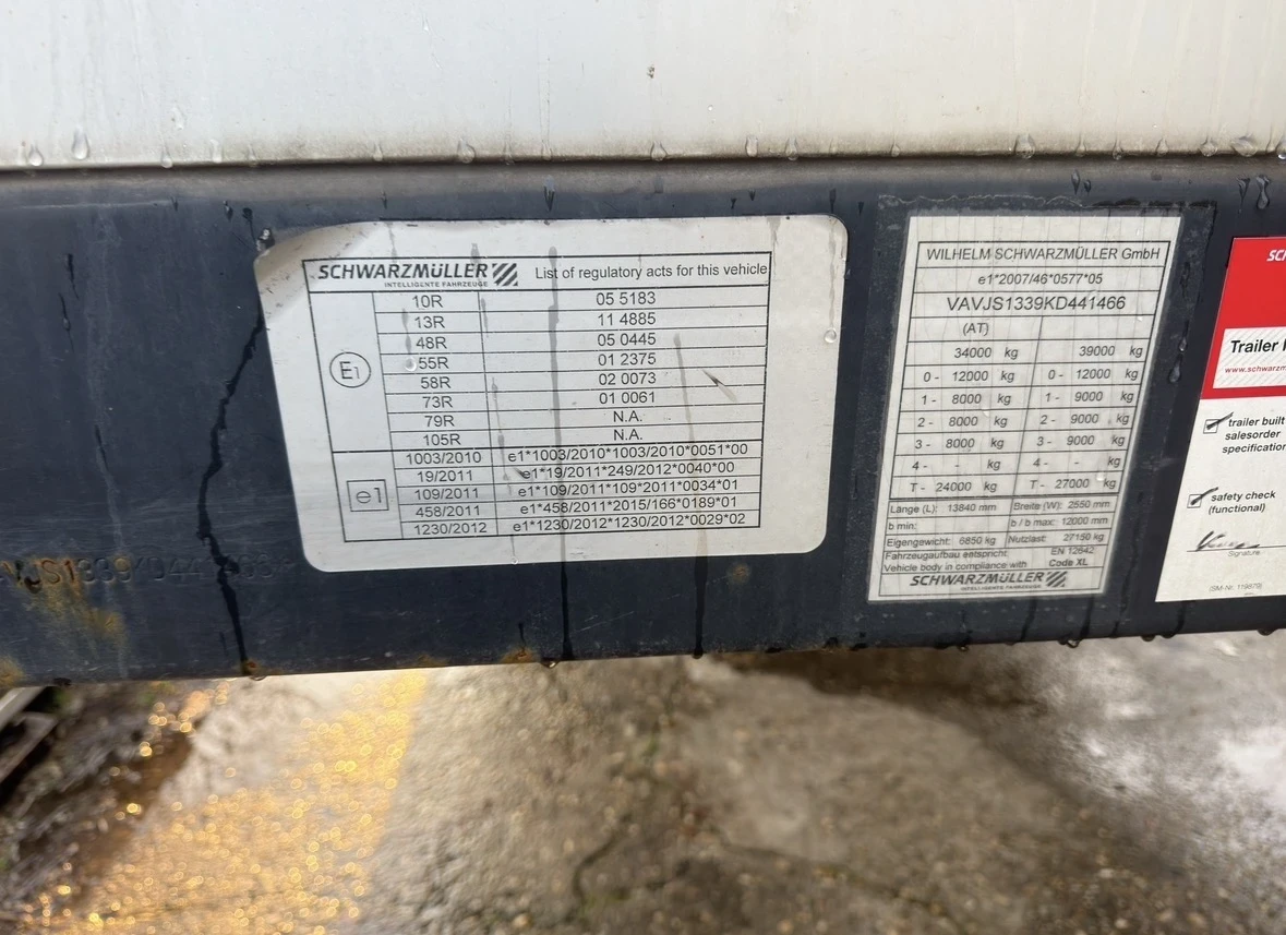 Полуремарке Schwarzmuller J-Serie КАПАЦИ SAF, снимка 5 - Ремаркета - 53848995