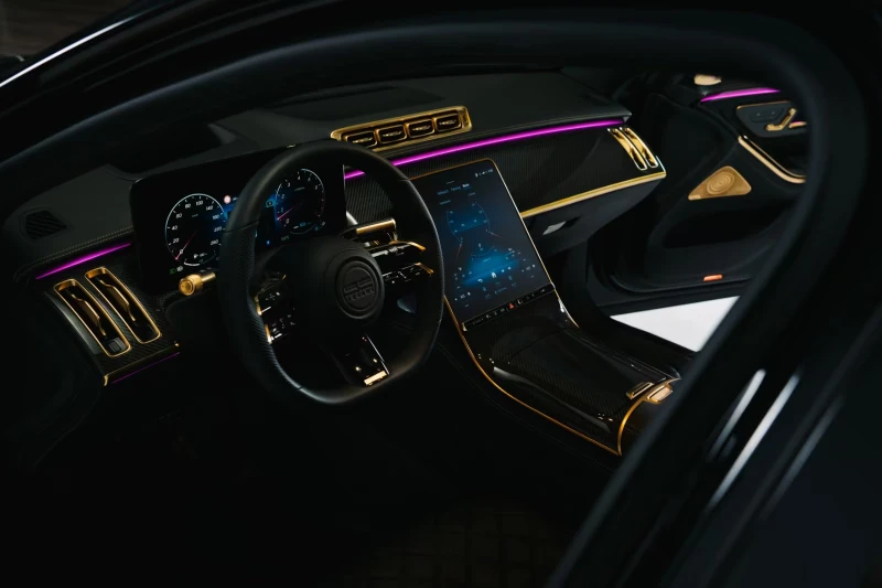 Mercedes-Benz S 580 SCHAWE/503HP/GOLD&CARBON/УНИКАТ/1от1/AMBIENTS/654v, снимка 5 - Автомобили и джипове - 50884931