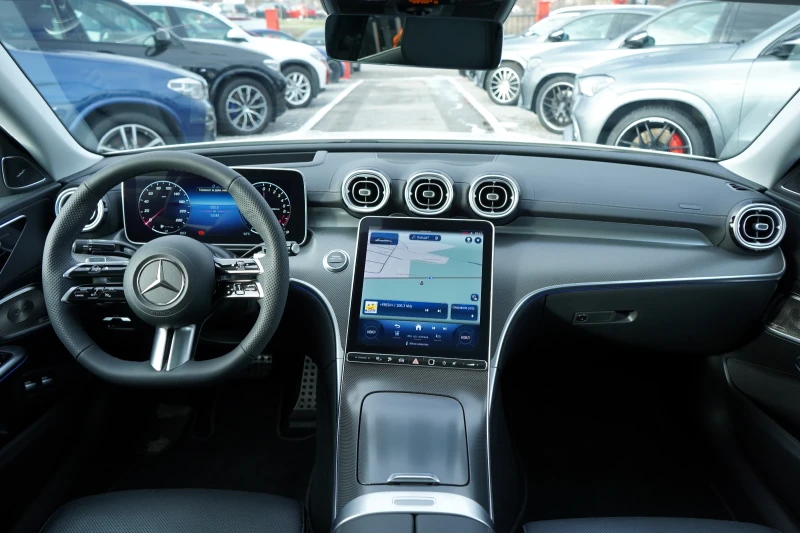 Mercedes-Benz C 400 e* 4M* PLUG IN HYBRID* AMG* HEAD UP* BURMESTER , снимка 14 - Автомобили и джипове - 52635354