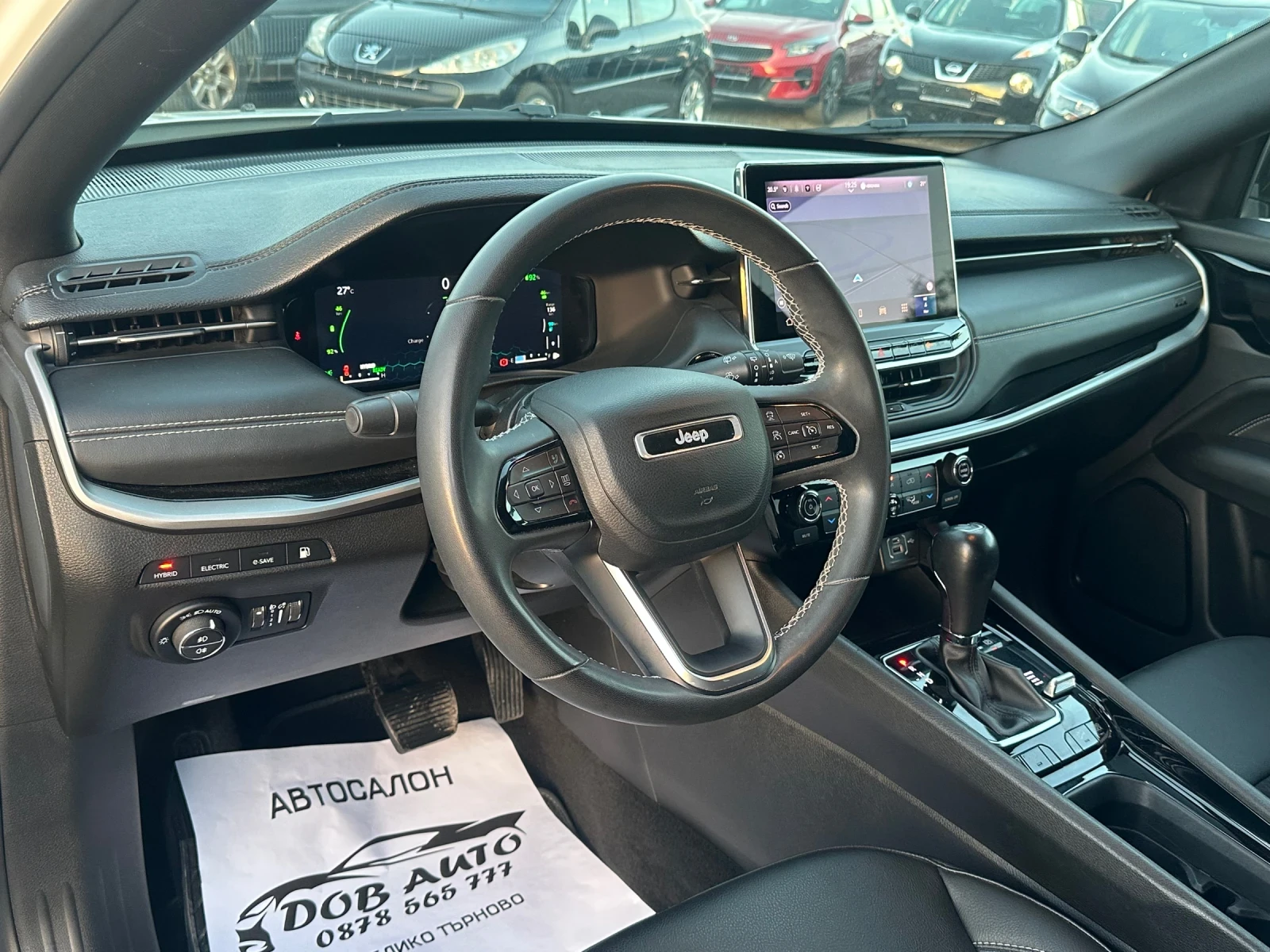 Jeep Compass 4XE-PLUG-IN-HYBRID-4x4-ДИСТРОНИК-КАМЕРА-САМОПАРКИР, снимка 9 - Автомобили и джипове - 56011500