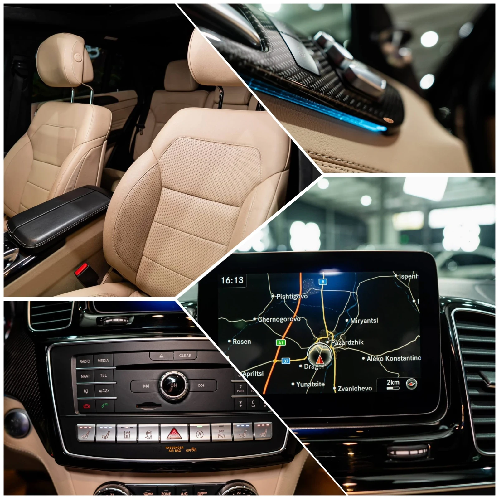 Mercedes-Benz GLE 500 4MATIC AMG LINE LED CARBON B&O ���� ������ 100%  | Mobile.bg � ����������� 16