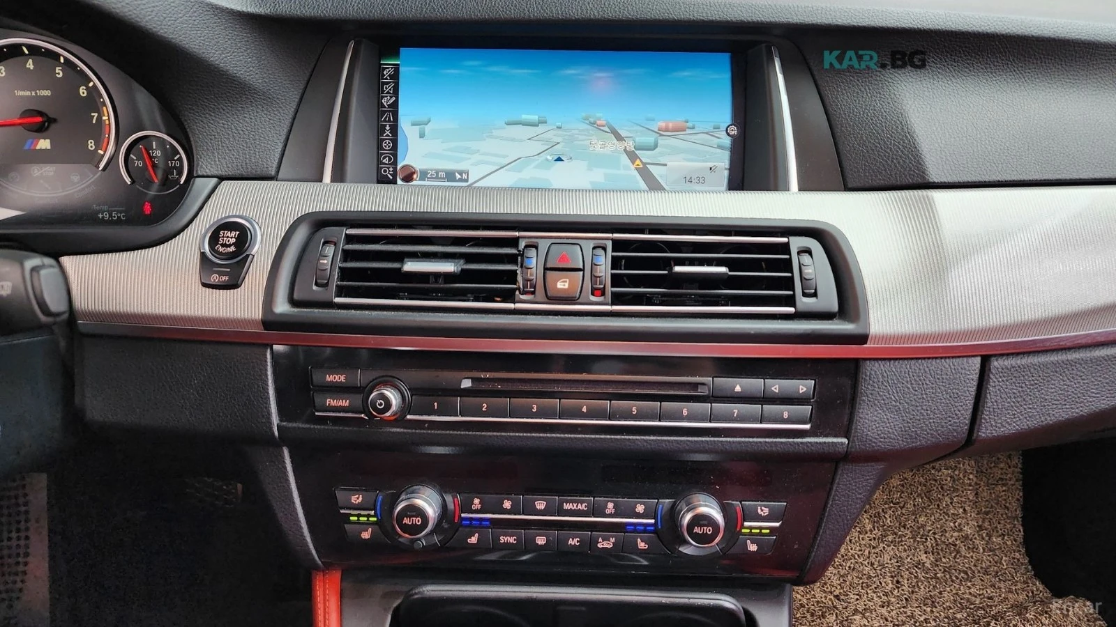 BMW M5 ЧЕРВЕНА КОЖА* 360* HUD* ОБДУХВ* ПАНО* ПОДГЕВ, снимка 14 - Автомобили и джипове - 54905787