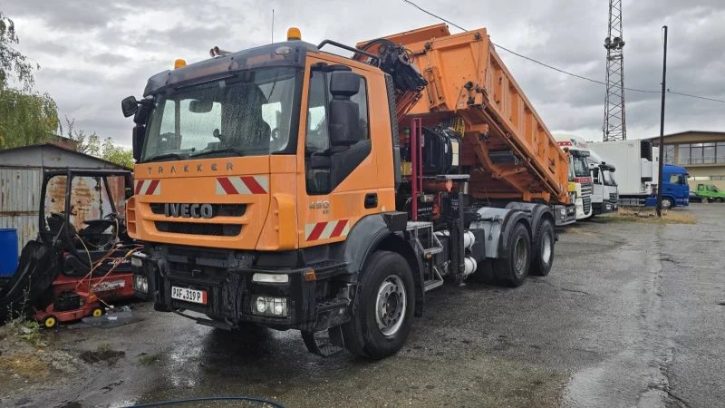 Iveco Trakker 26T45 / ATLAS 190 кран / 6Х4 / тристр.самосвал