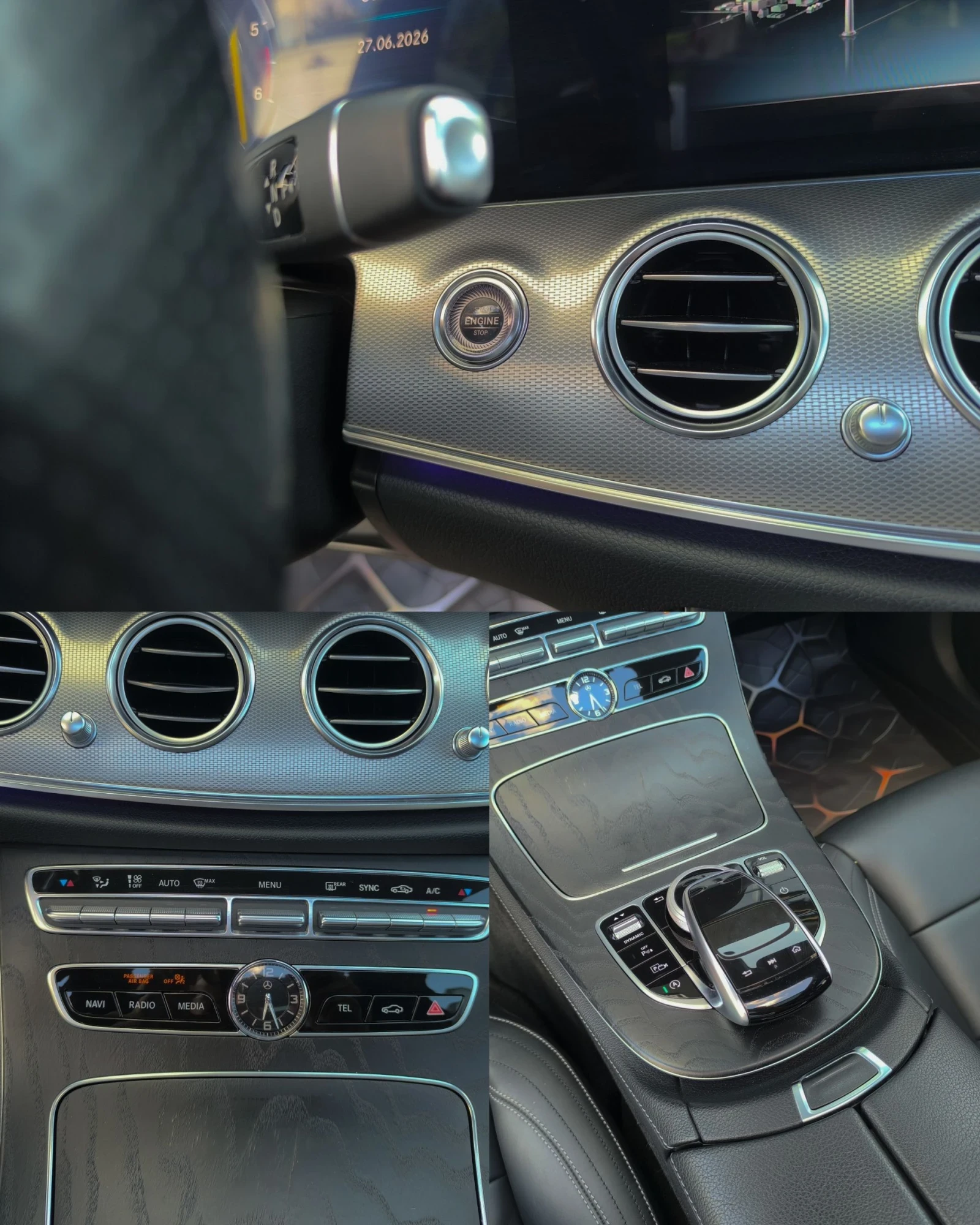 Mercedes-Benz E 220 D FACE AMG PAKET ПАНОРАМА HEAD UP FULL EXTRA, снимка 16 - Автомобили и джипове - 55071899