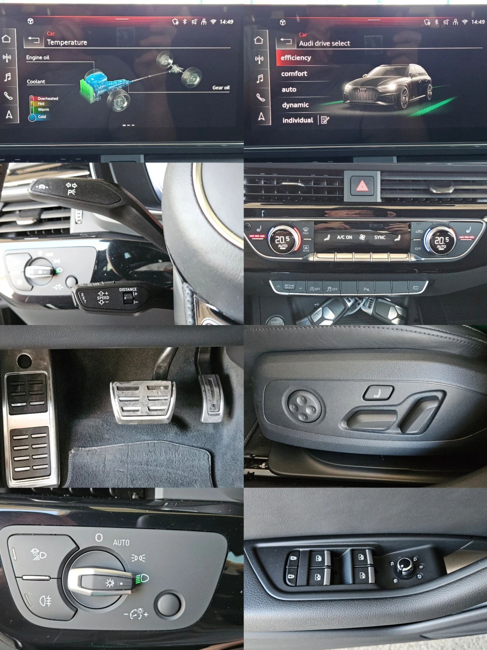 Audi A4 2.0TDI/3xSline/Quattro/Matrix/CARPLAY/МАСАЖ/ПАДГРЕ, снимка 14 - Автомобили и джипове - 54712562